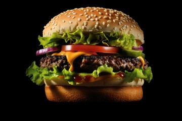 Isolated Hamburger Icon: Food Lover's Delight
