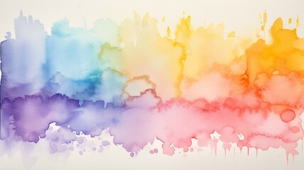 5 Colors Watercolor Background - Abstract Watercolor Paper Textured Illustration