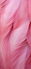 Fototapeta premium Light pastel pink feathers background. Y2K aesthetic.