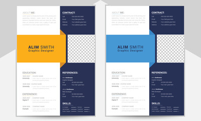 Professional & Modern Curriculum Vitae (CV) Design template  , vector file layout