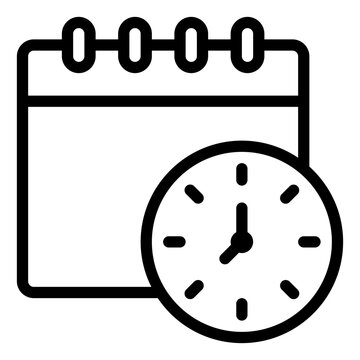 recommend clip art: Time Management outline icon