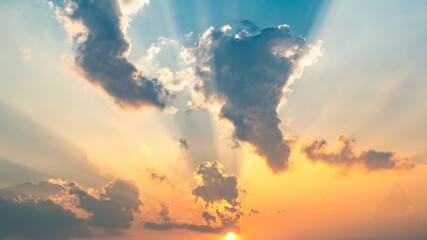 Amazing Sunset, Beautiful clouds sunset