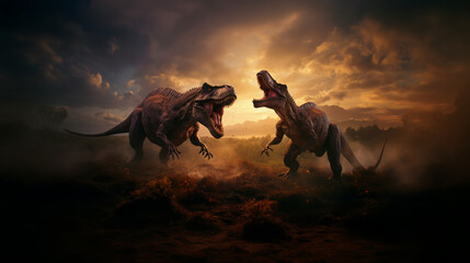Wallpaper - Dinosaur battle