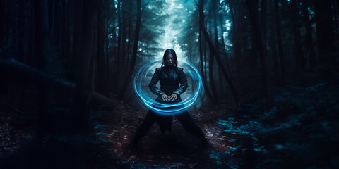 Wallpaper - Powerful sorceress doing manipulating ancient energy