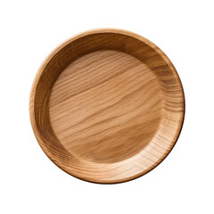 Top view of wooden dish for kitchen background