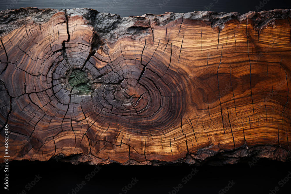 Poster cross section of tree trunk