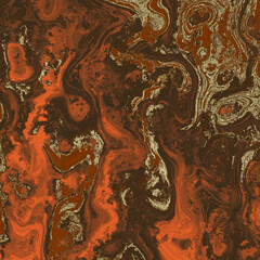 Old Gold and Orange Poured Glitter 