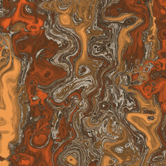 Silver Swirls and Warm Tones Poured Glitter 