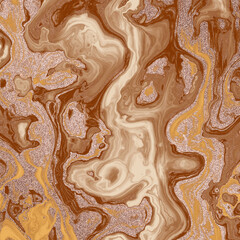 Warm Brown Poured Silver Glitter 