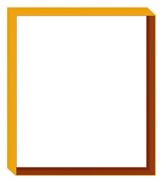 picture frame yellow 3d