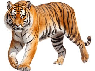 Bengal Tiger Stalking Transparently