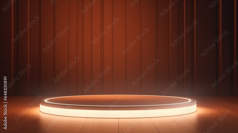 Poster empty podium design for product display. background for presentation or showcase pedestal product br