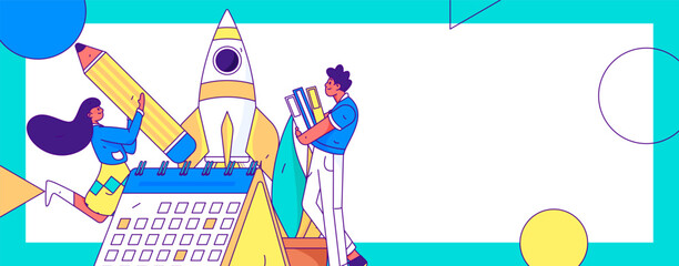 Online education remotely through online classes flat vector concept operation illustration