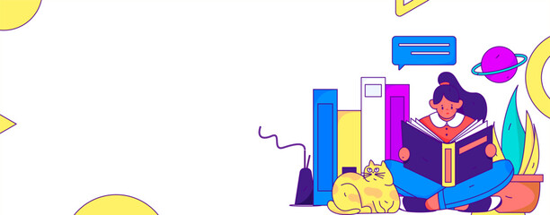 Online education remotely through online classes flat vector concept operation illustration