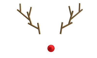 reindeer pet zoo animal character cartoon winter season merry christmas xmas happy new year 2024 2025 2023 calander time white isolated background head symbol mammal gift cute drawing nature art horn 