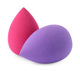 Two different make up sponges isolated on white