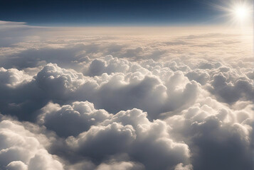 Fototapeta na wymiar Clouds in the sky - Created with Generative AI Technology