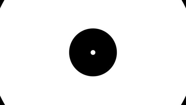 Shape flat seamless black white looped background. High quality 4k footage
