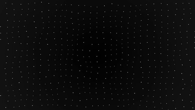 Dot lines abstraction black white looped. High quality 4k footage