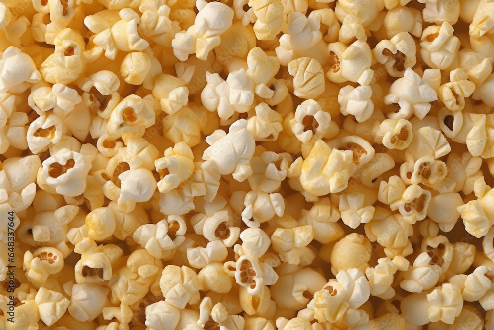 Poster appetizing popcorn. background with selective focus and copy space