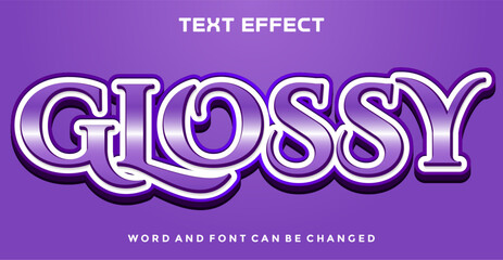 Editable glossy text with 3d design