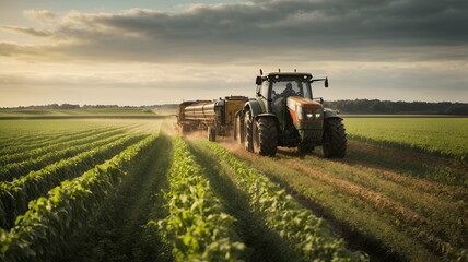 tractor in field