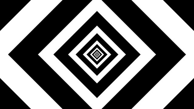 Shape flat seamless black white looped background. High quality 4k footage