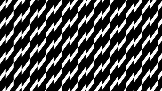 Shape flat seamless black white looped background. High quality 4k footage