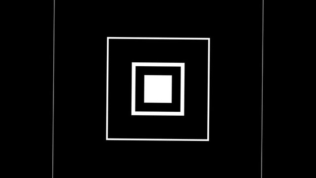 Shape flat seamless black white looped background. High quality 4k footage