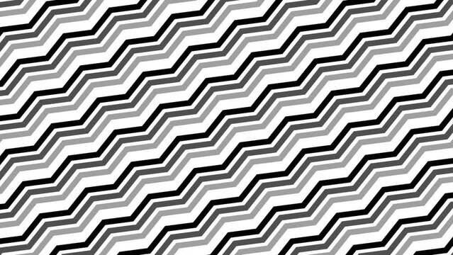 Shape flat seamless black white looped background. High quality 4k footage