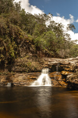 cachoeira no distrito do Tabuleiro, cidade de Conceição do Mato Dentro, Estado de Minas Gerais, Brasil