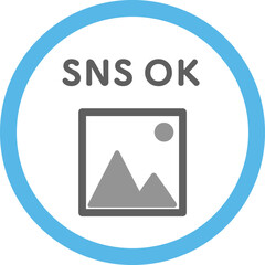 SNSアップロードOKのアイコン（細いタイプ）