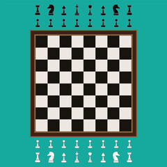 black chess board