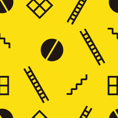 stairs ladder window simple seamless pattern vector © Adnanjaya