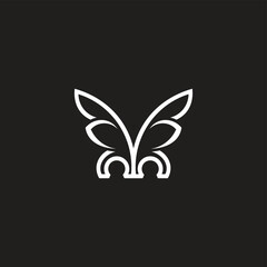 Fototapeta premium abstarct letter m bug wings symbol logo vector