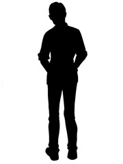 男性　全身　シルエット
