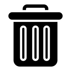 trash glyph icon