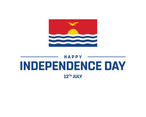 Obraz na płótnie Canvas Happy Independence Day, Kiribati Independence Day, Kiribati, Flag of Kiribati, 12th July, 12 July, National Day, Independence day