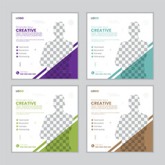 Vector corporate business social media post design and Instagram post template