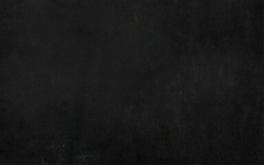 Dark black wall texture background. Close up retro plain dark black cement or concrete wall background texture