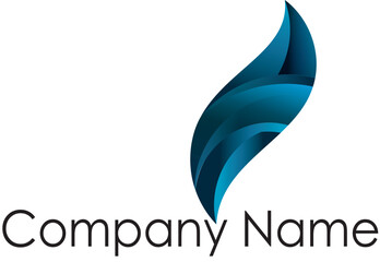 abstract blue background, fire logo, energy logo