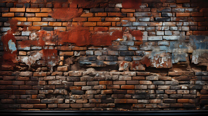 Red bricks background texture