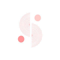 Abstract geometric shape illustration vector element