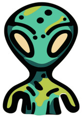 Green Alien Portrait