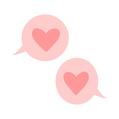 Pink love line vector element