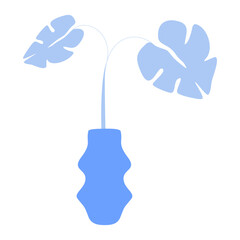 Flower plant indoor flat vector element