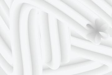 Abstract white fluid flow background with smooth line futuristic Geometric Textured intricate 3D wall Light wave White	
