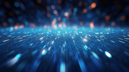 Blue glitter in abstract background