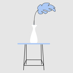 Potted plant indoor flat illustration vector element