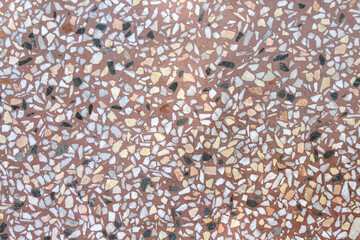 Terrazzo texture or polished stone seamless patterns  black brown white mix colorful background